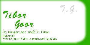 tibor goor business card